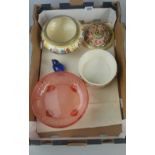 A collection of pottery and glassware to include Royal Staffordshire Chloris Bowl,