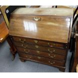 Geeorge III Antique Mahogany Bureau with fitted interior