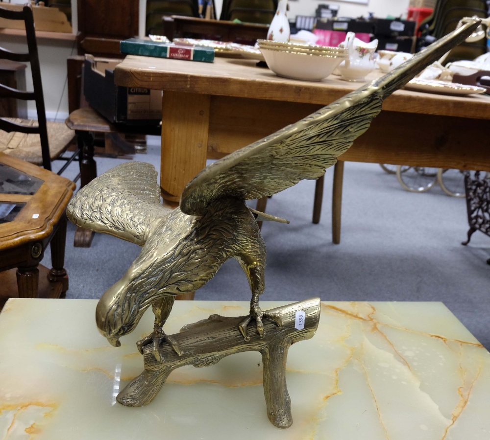 Large brass figure of Eagle on branch