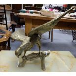 Large brass figure of Eagle on branch