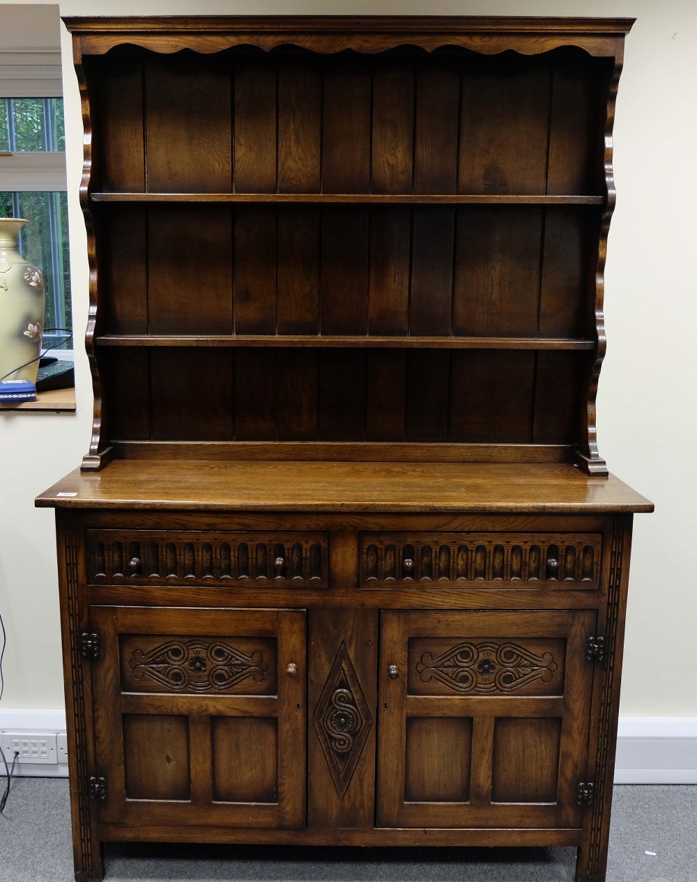 Quality reproduction oak welsh dresser by Bevan Funnell