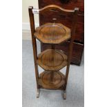 3 tier oak folding cake stand