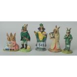 A collection of Royal Doulton Bunnykins to include Mystic DB197, Storytime DB9, Robin Hood DB244,