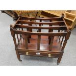 reproduction mahogany Canterbury magazine rack