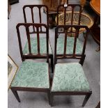 Set 4 Edwardian mahogany dining chairs