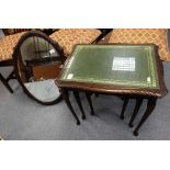 Reproduction mahogany nest of tables, side table,