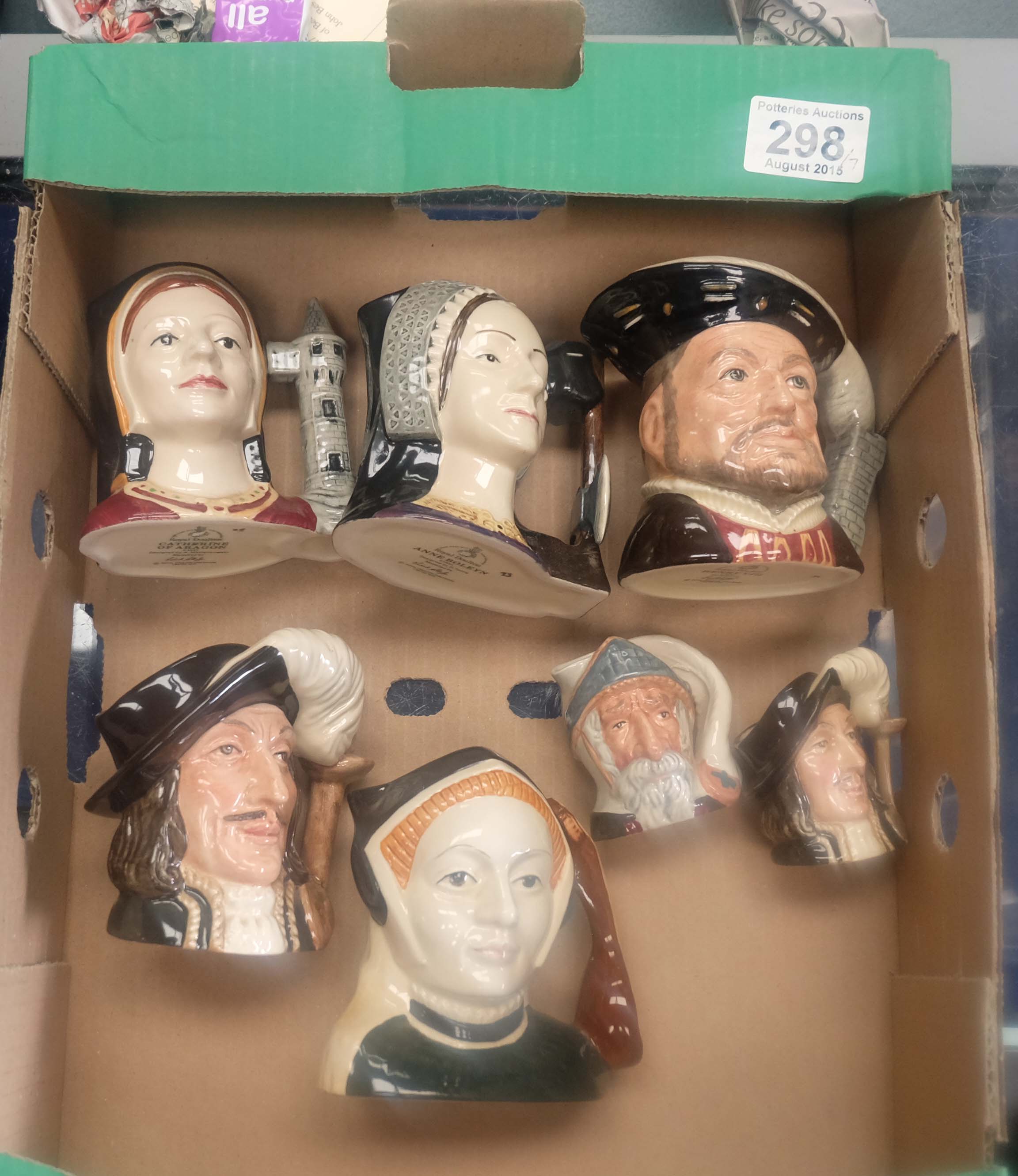 Royal Doulton small character jugs Jane Seymour D6746, Anne Boleyn D6650, Catherine of Aragon D6657,