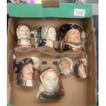 Royal Doulton small character jugs Jane Seymour D6746, Anne Boleyn D6650, Catherine of Aragon D6657,