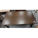 Oak linen fold large coffee table