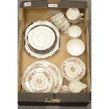 A collection of pottery to include Royal Graftonware Malvern part tea set including cups, saucer,