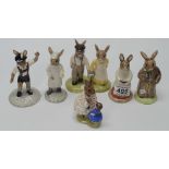 Royal Doulton Bunnykins figures to include Choir Singer DB223 (boxed), Jack and Jill DB222 (boxed),