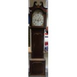 George III oak cased grandfather clock,