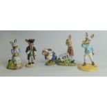 Royal Doulton Bunnykins figures to include Little Miss Muffet DB240, Little Boy Blue DB239,