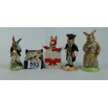 A collection of Royal Doulton Bunnykins to include Friar Tuck DB246, Cooling Off DB3,