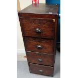 old pitch pine filling cabinet