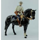 Beswick Mountie on brown horse with white jacket 1375