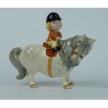 Beswick Thelwell comical girl on grey pony wearing L plates in original box