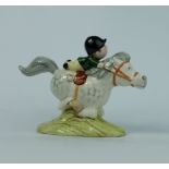 Beswick Thelwell comical girl on grey pony "Pony Express" in original box