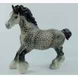 Beswick Rocking Horse Grey cantering Shire Horse 975