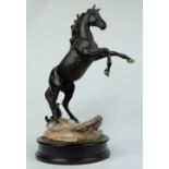 Beswick rearing horse Cancara The Black Horse, limited edition for the centenary 1994,