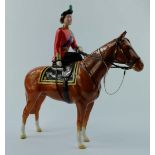 Beswick Queen Elizabeth II mounted on chestnut horse Alamein 1546