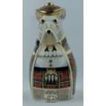 Royal Crown Derby paperweight Scottish Terrier, limited edition Sinclairs Event piece,