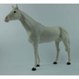 Rare Beswick painted white large Racehorse 1564