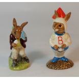 Royal Doulton Bunnykins figure Astro DB20 and Billie Bunnykins Cooling Off DB3  (2)