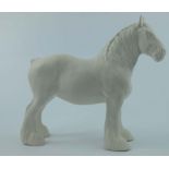 Beswick White Satin Matte Shire Horse 818