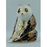 Royal Crown Derby paperweight Imperial Panda, limited edition for Sinclairs, Gold stopper,