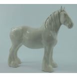 Beswick White opaque Shire Horse 818