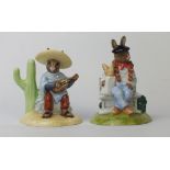 Royal Doulton limited edition Bunnykins figures Mexican DB316 and Parisian DB317 (2) (with