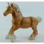 Beswick Palomino cantering Shire Horse 975