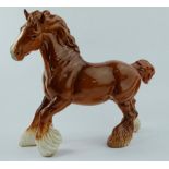 Beswick Chestnut cantering Shire Horse 975