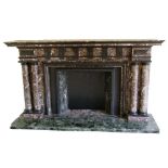 late Victorian large rouge marble fire s