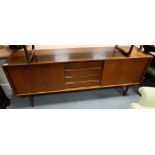Teak sideboard with drawers and sliding doors by Steens Denmark,