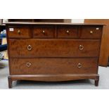 Reproduction mahogany Stag chest of six draws