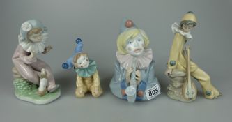 A collection of Nao figures to include Wandering Minstrel (missing a finger), Joy,