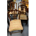 Set of six Georgian Oak dining chairs