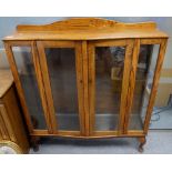 1930s Oak 2 door display cabinet