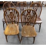 5 wheel back kitchen chairs