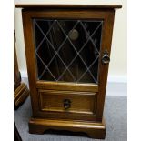 Small glazed oak hifi cabinet