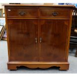 Reproduction Yew wood TV cabinet