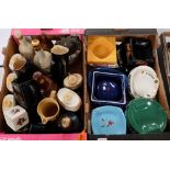 A large collection of Wade advertising jugs and ashtrays (2 trays)