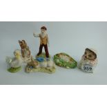 A collection of Royal Albert Beatrix Potter figures to include Mr McGregor, No More Twist,