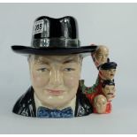 Nobel Ceramics large character jug Sir Winston Churchill,