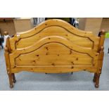 Pine double bed with slacks