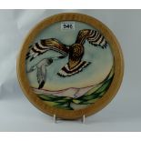 Moorcroft limited edition RSPB Sky Dancer round plaque by Kerry Goodwin 31cm round