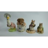 A collection of Beswick Beatrix Potter figures to include large Jemima Puddleduck and large Mrs