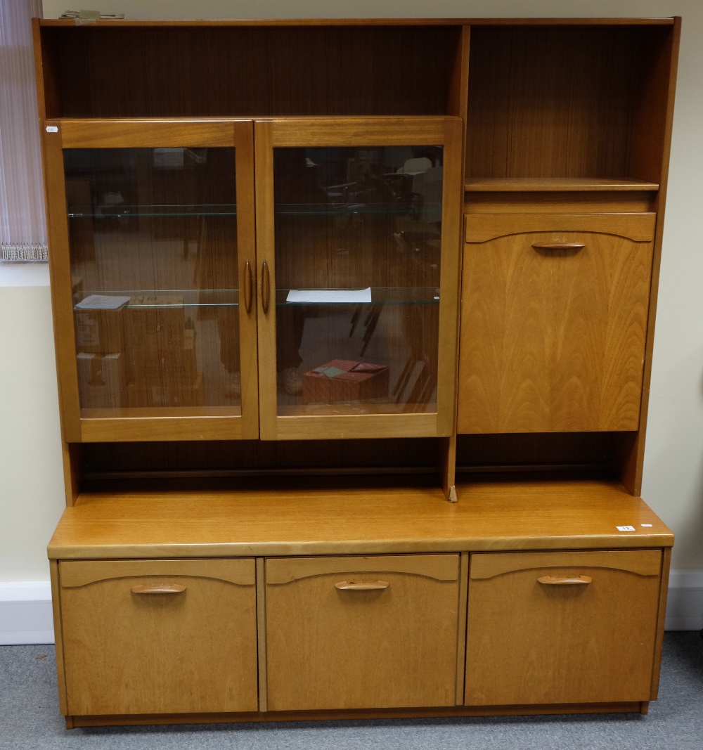 Mid-century glass fronted display sideboard